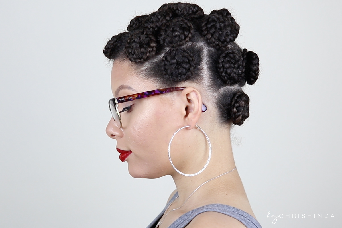 Pin curl hair style on natural hair