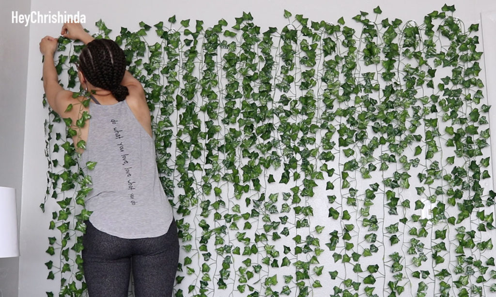 DIY Faux Vine Wall - Faux Vine Decor | HeyChrishinda.com
