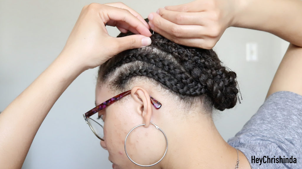how to sew down long hair for crochet braids
