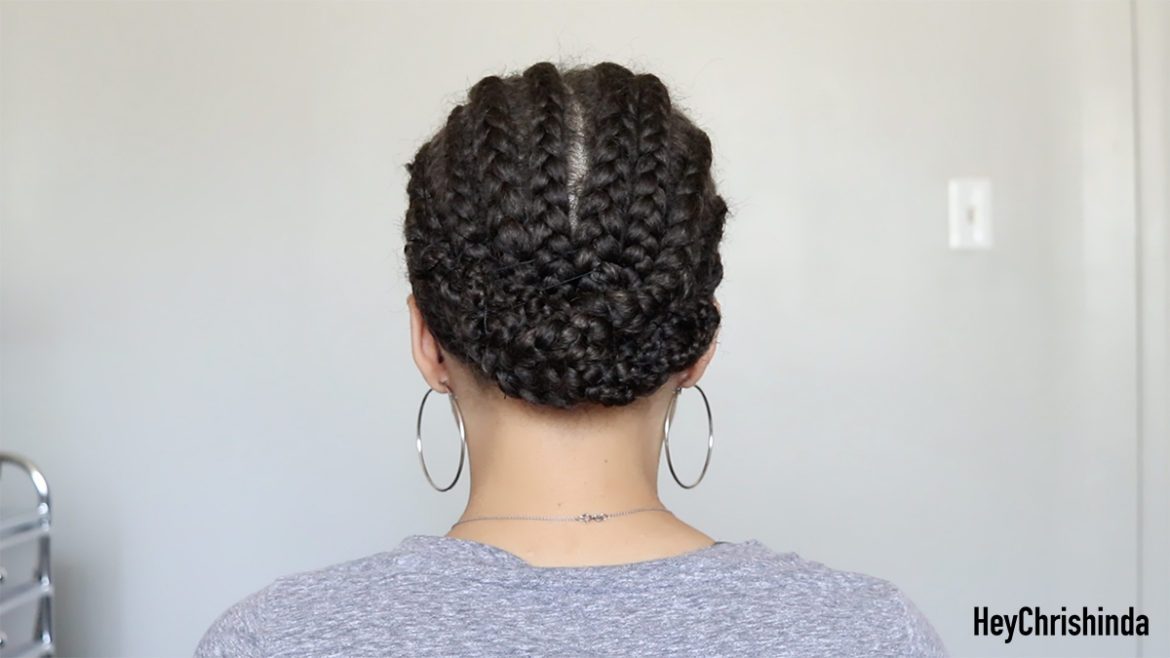 how to pin up long hair for crochet braids
