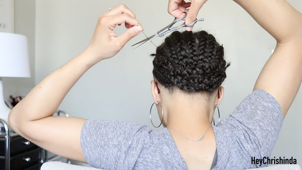 How to secure long hair hair for crochet braids