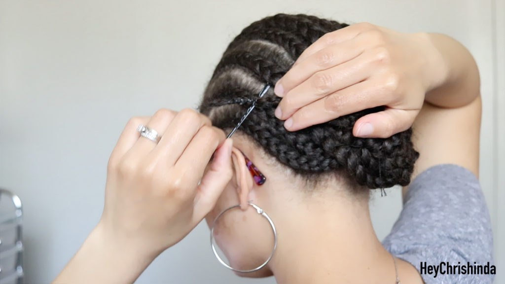 How to secure long hair hair for crochet braids - sew