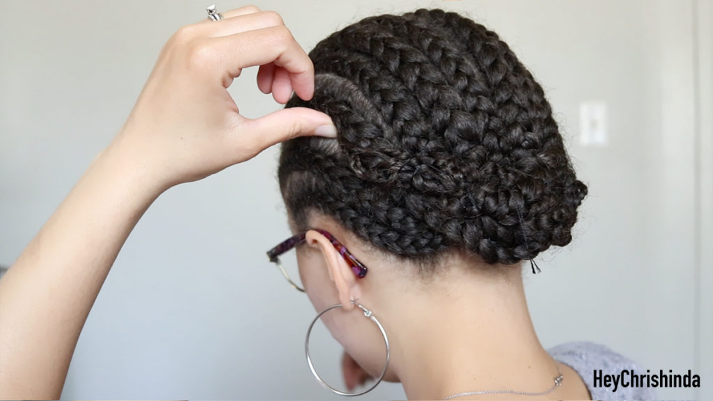 how to secure long hair for crochet braids