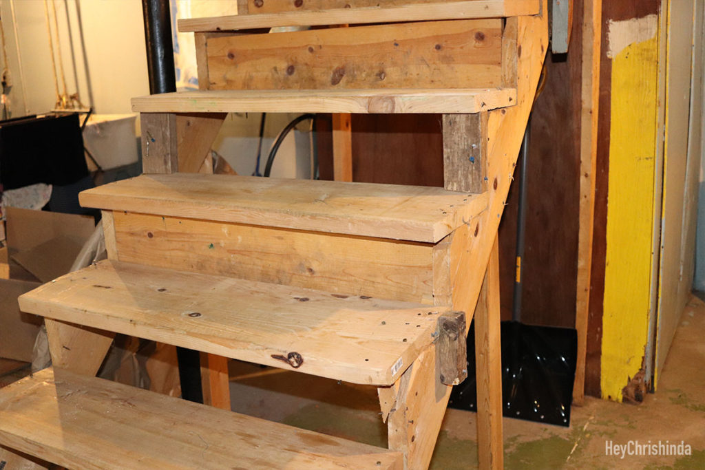 DIY basement stairs remodel