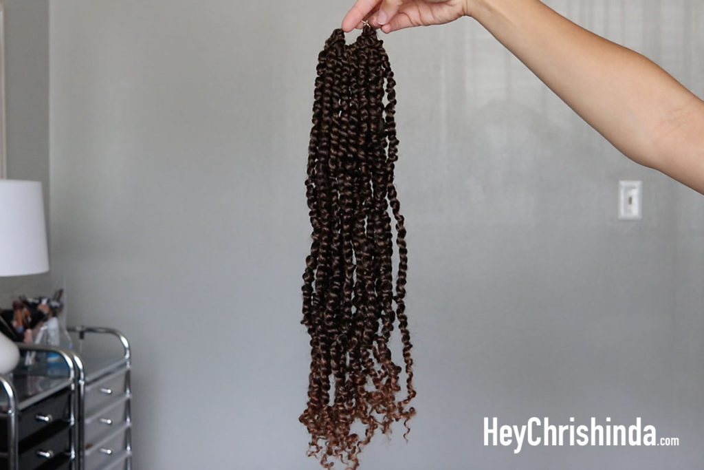 yebo crochet passion twists from Amazon - crochet braids on long hair